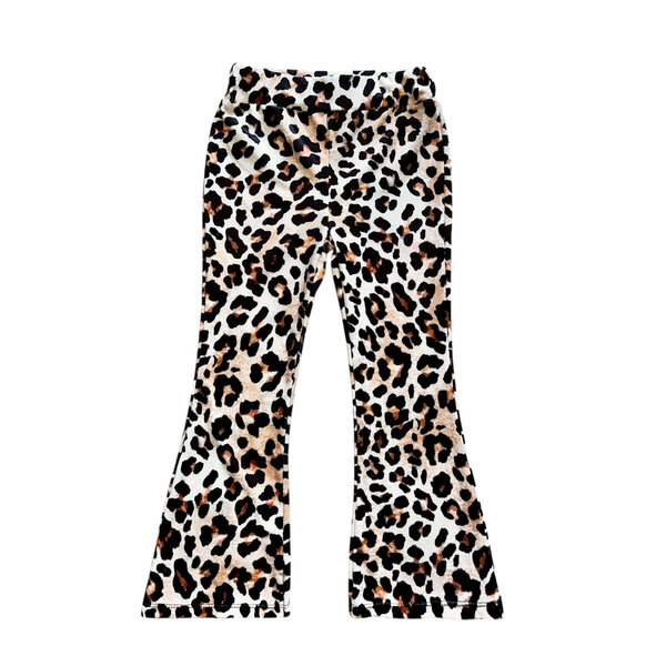 Velvet Leopard Flared - Beige/Black