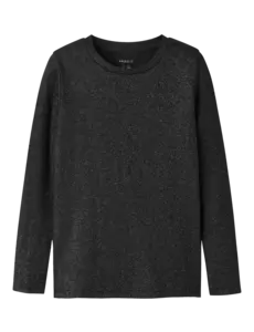 NAME IT Name It - NKF Ribea Little Sparkle Slim Top- Black/Silver