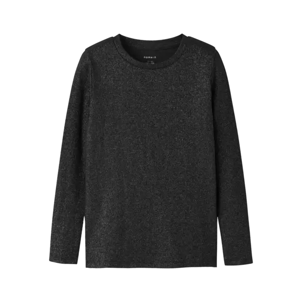 NAME IT Name It - NKF Ribea Little Sparkle Slim Top- Black/Silver