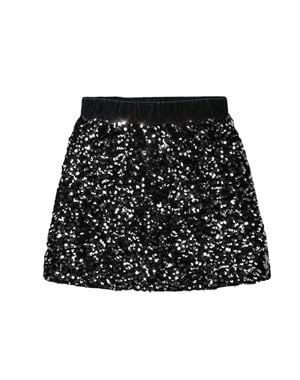  Sequin Sparkle Skirt -  Black
