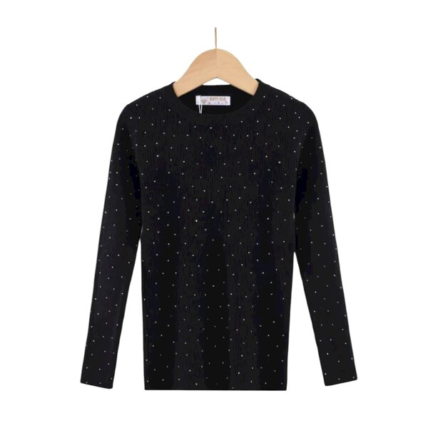 Happy Sparkle Top - Black/Silver