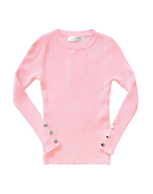  Nova Button Top - Blush Pink