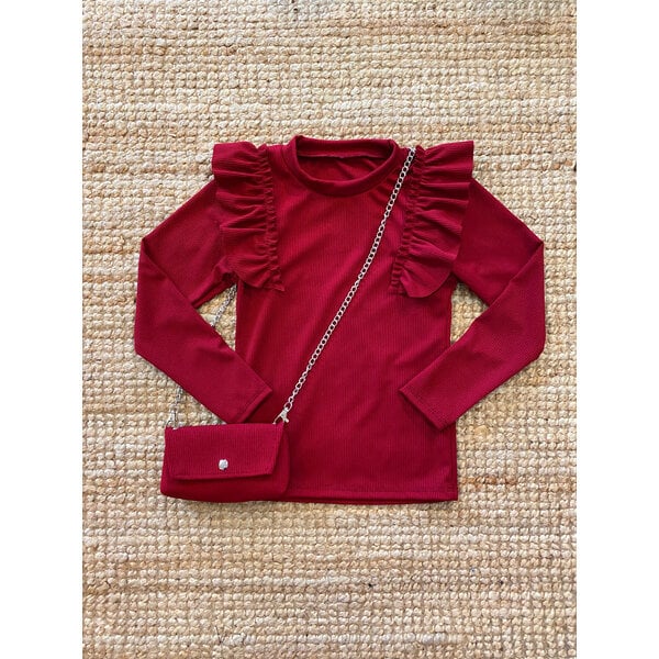 Lilly Top - Bordeaux Red
