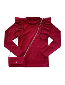  Lilly Top - Bordeaux Red