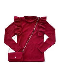  Lilly Top - Bordeaux Red