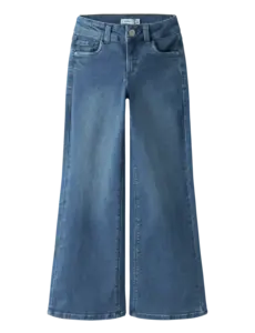 NAME IT Name It - NKF Polly X Wide Jeans - Medium Blue Denim