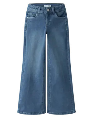 NAME IT Name It - NKF Polly X Wide Jeans - Medium Blue Denim