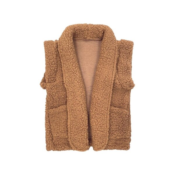 Cute Teddy Gilet - Camel