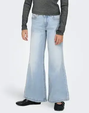 ONLY GIRLS Only - KOG California Wide Flared AKM217 Jeans - Dark Medium Blue Denim