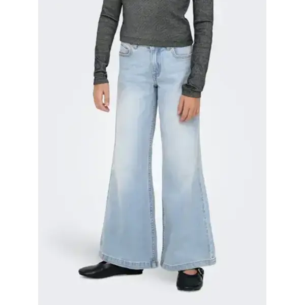 ONLY GIRLS Only - KOG California Wide Flared AKM217 Jeans - Dark Medium Blue Denim