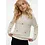 VERO MODA GIRLS Vero Moda - VM Doffy Intarsia O-Neck Pullover Sweater with Hearts - Beige