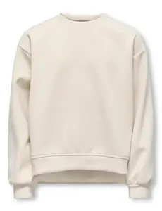 ONLY GIRLS Only - KOG Ada Wide O-neck Sweater - Beige