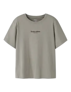NAME IT Name It - Brody Regular Shirt - Shadow Sage Green/Grey
