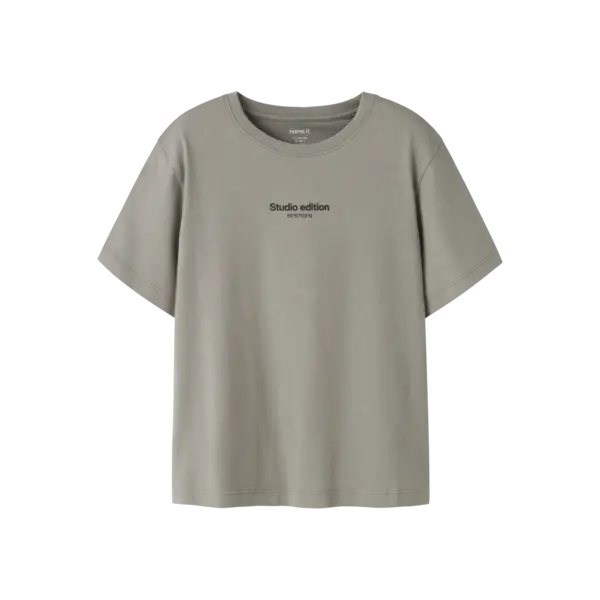 NAME IT Name It - Brody Regular Shirt - Shadow Sage Green/Grey