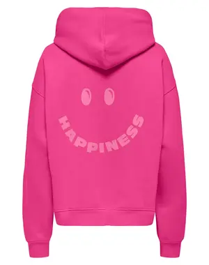 ONLY GIRLS Only -  Happiness Hoodie Sweater - Fuchsia