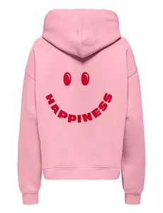 ONLY GIRLS Only -  Happiness Hoodie Sweater - Blush Pink