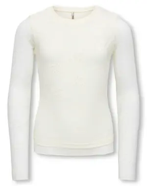 ONLY GIRLS Only - KOG Lovely Lace Top  - Off White