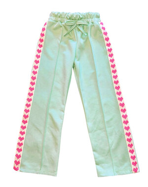  Soho Sporty Heart Pants - Mint/Pink