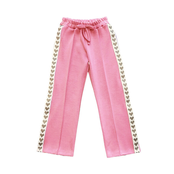 Soho Sporty Heart Pants - Candy Pink/Gold