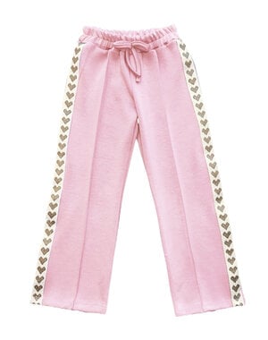  Soho Sporty Heart Pants - Light Pink/Gold