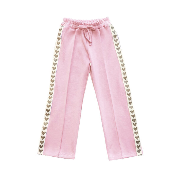 Soho Sporty Heart Pants - Light Pink/Gold