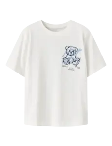 NAME IT Name It - World Wide Bear Shirt - White