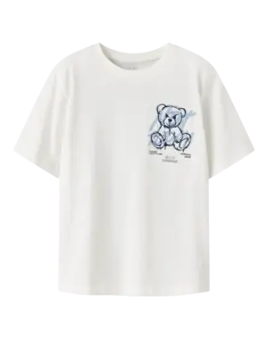 NAME IT Name It - World Wide Bear Shirt - White