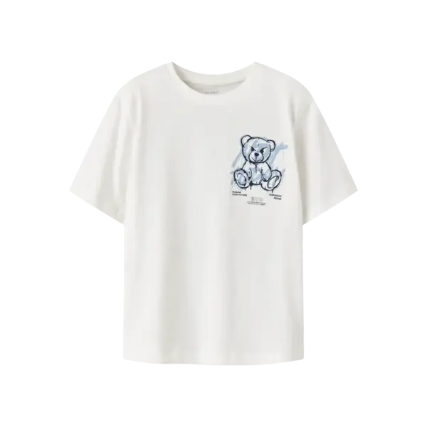 NAME IT Name It - World Wide Bear Shirt - White