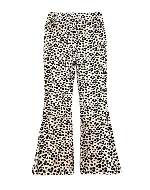  Dots Velvet Flared - Beige/Black