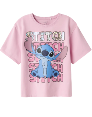 NAME IT Name It - Metallic Stitch Shirt - Pink
