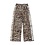 Double Striped Sporty Leopard Pants - Beige