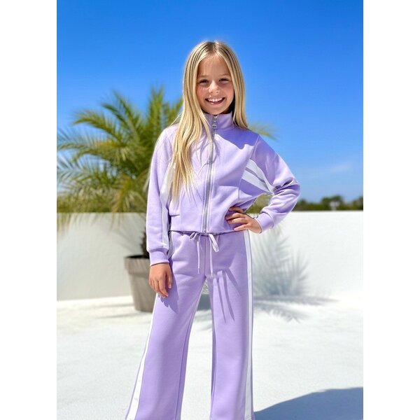Sporty Striped Set - Lila