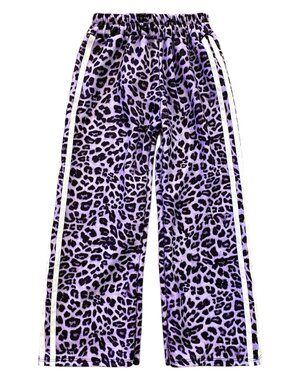  Double Striped Sporty Leopard Pants - Lila