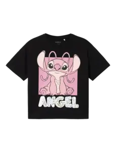 NAME IT Name It - Metallic Angel from Stitch Shirt - Black