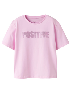 NAME IT Name It - Positive Rhinestone Shirt - Pink