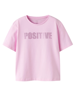 NAME IT Name It - Positive Rhinestone Shirt - Pink