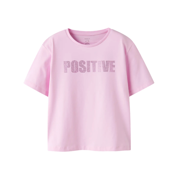 NAME IT Name It - Positive Rhinestone Shirt - Pink