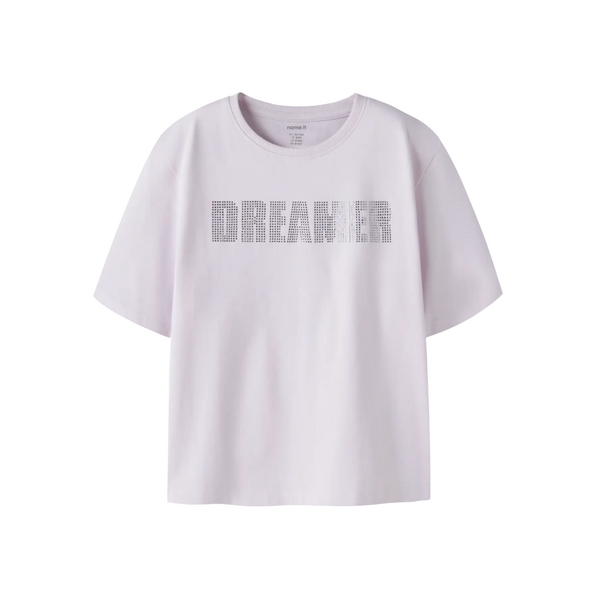 NAME IT Name It - Dreamer Rhinestone Shirt - Light Lavender
