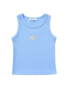  Tara Heart Tank Top - Light Blue