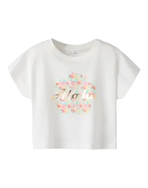 NAME IT Name It - Helen Aloha Flower Shirt - White