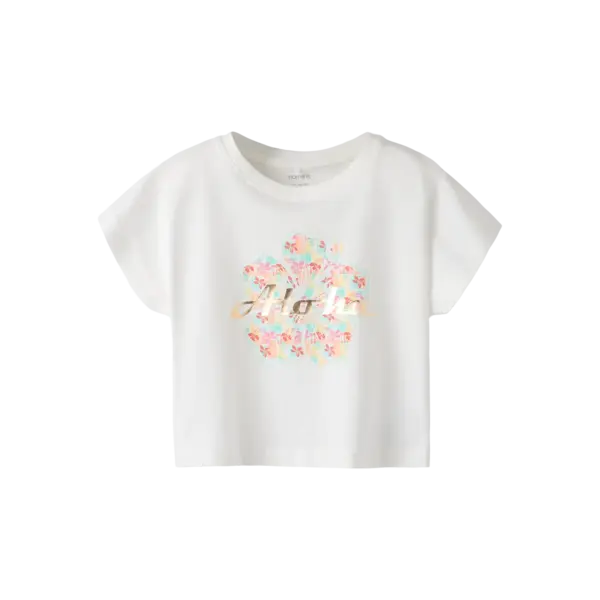 NAME IT Name It - Helen Aloha Flower Shirt - White