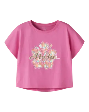 NAME IT Name It - Helen Aloha Flower Shirt - Pink