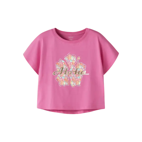 NAME IT Name It - Helen Aloha Flower Shirt - Pink