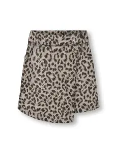 ONLY GIRLS ONLY - Anlie-Naomi Leopard Skort - Beige/Brown