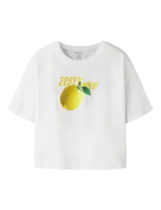 NAME IT Name It - Farinaz Lemon Zesty Mood Shirt - White