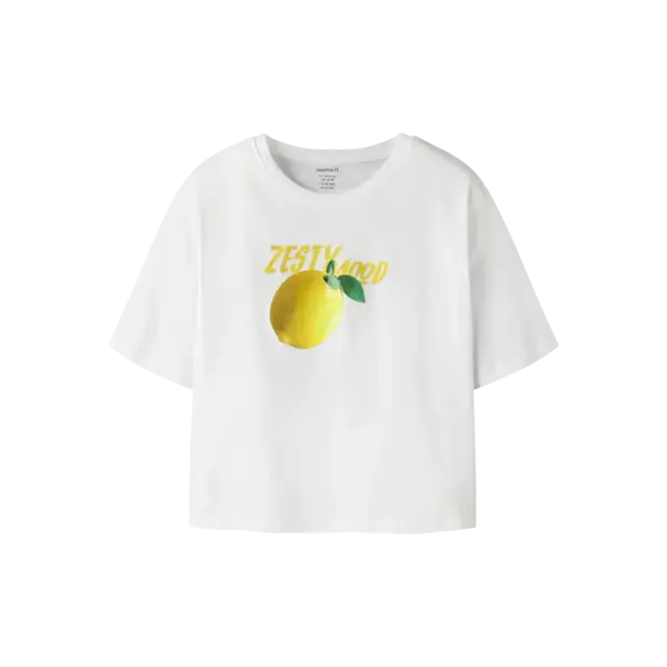 NAME IT Name It - Farinaz Lemon Zesty Mood Shirt - White