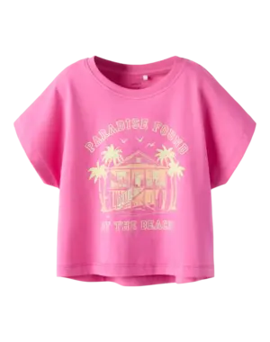 NAME IT Name It - Vilma Paradise Found at the Beach Shirt - Pink