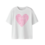 NAME IT Name It - Fahiraz Heart Shirt - White/Zebra Pink