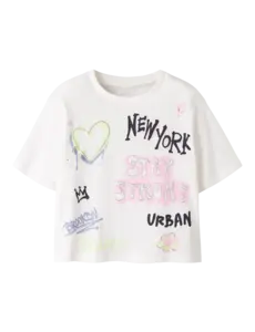 NAME IT Name It - Fosiaz Stay Strong Shirt - White