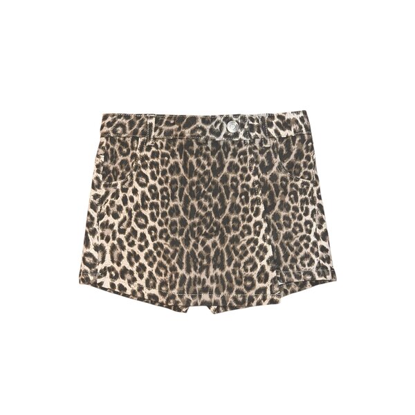 ONLY GIRLS ONLY - Anlie-Naomi Leopard Skort - Beige/Brown